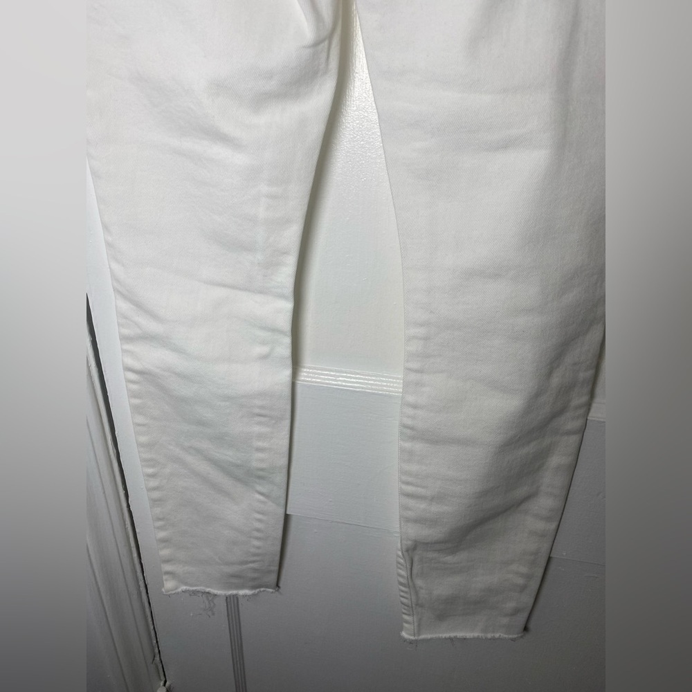 Vince 5 Pocket Skinny Women's Crisp White Skinny Jeans with Raw Hem - Picture 5 of 9